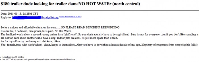 funny craigslist ads. bad Craigslist Roommate Ad