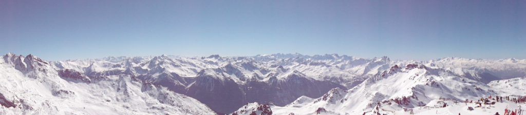 skiing in the French Alps in The Three Valleys