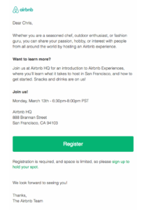 Product content strategy Airbnb transactional emails