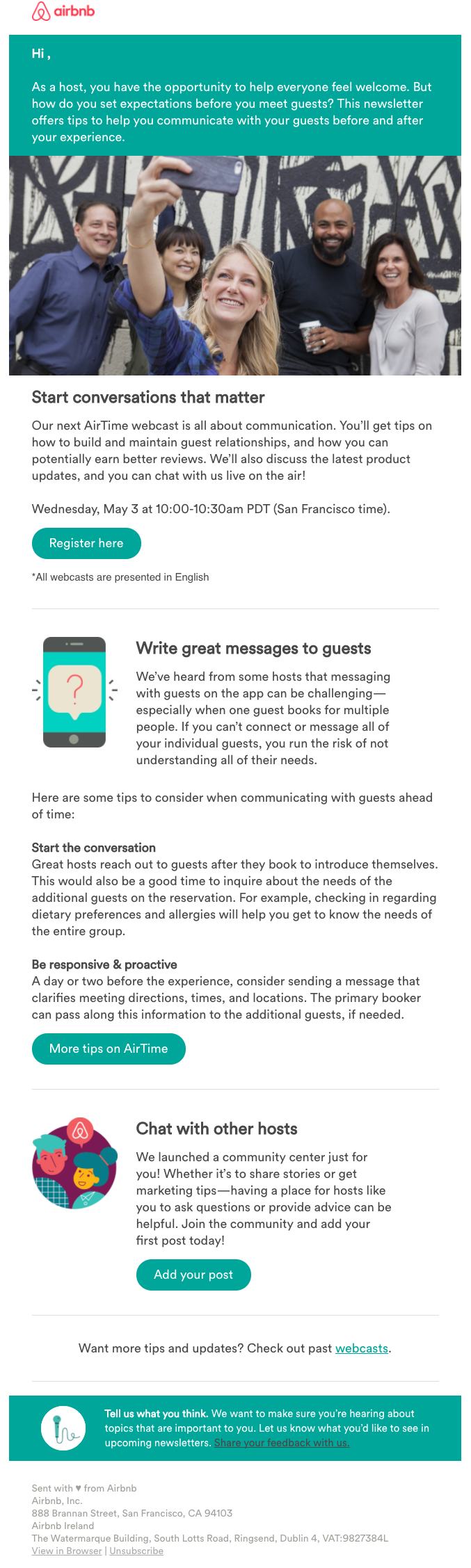 Airbnb Experiences Newsletter Sample3